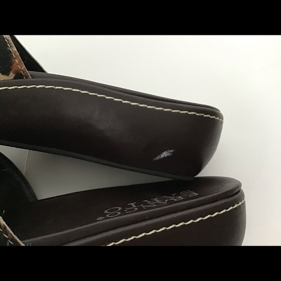 💖Host Pick💖Franco Sarto leather slide sandals w/ cheetah pattern - Picture 4 of 6